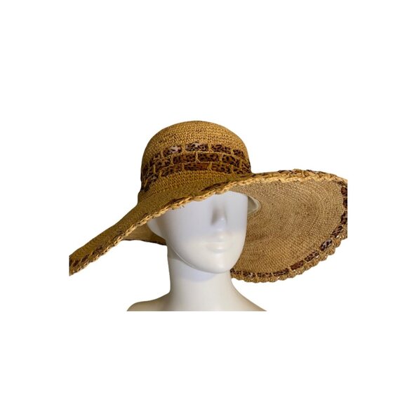 Cov-Ver Your World Women's Wide Brim Floppy Straw Hat OS NWOT - Picture 1 of 5
